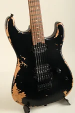 Charvel Pro-Mod Relic San Dimas Style 1 HH FR PF  Weathered Black - Image 3