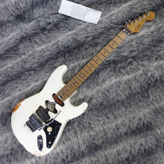 EVH Frankenstein Relic Series Maple Fingerboard White - Image 9