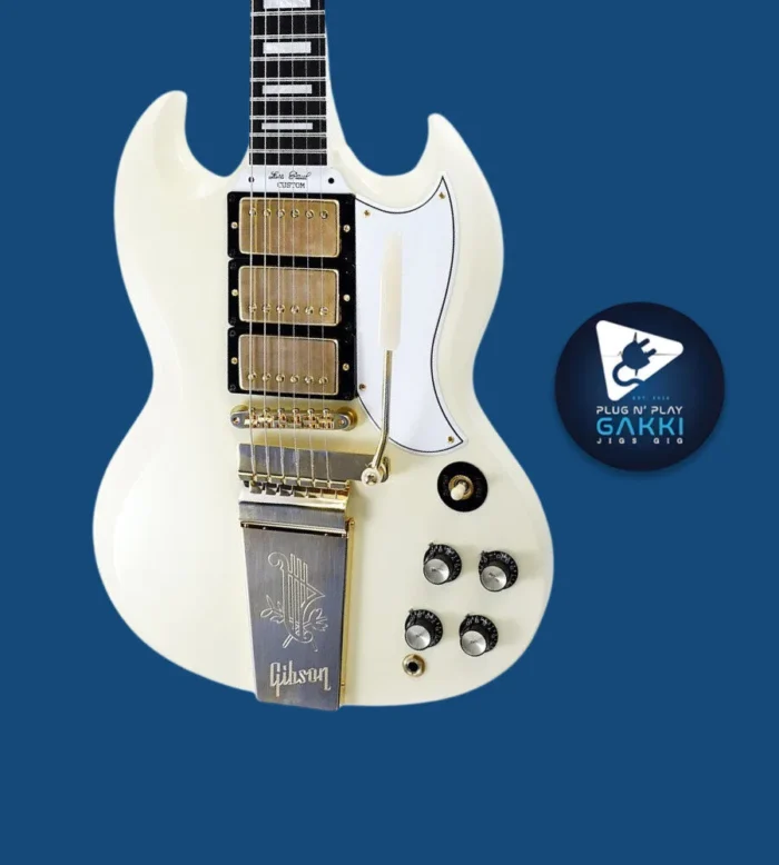 Gibson Custom Shop 1963 Les Paul SG Custom Reissue w/ Maestro Vibrola (Classic White) - Image 2