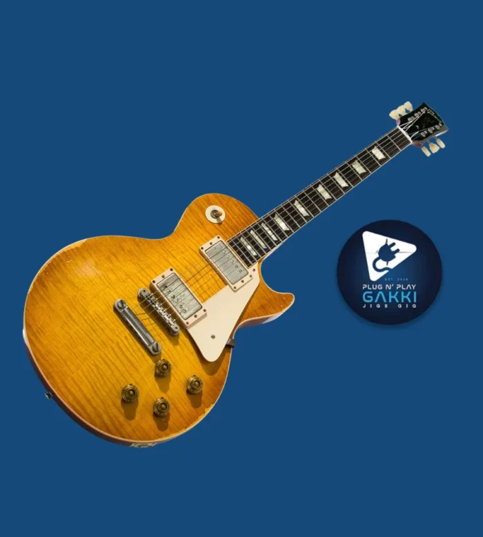Gibson Custom Shop Hand Select 1P-Mahogany Historic Collection 1959 Les Paul Reissue Heavy Aged Double Dirty Lemon 2014 - Image 1