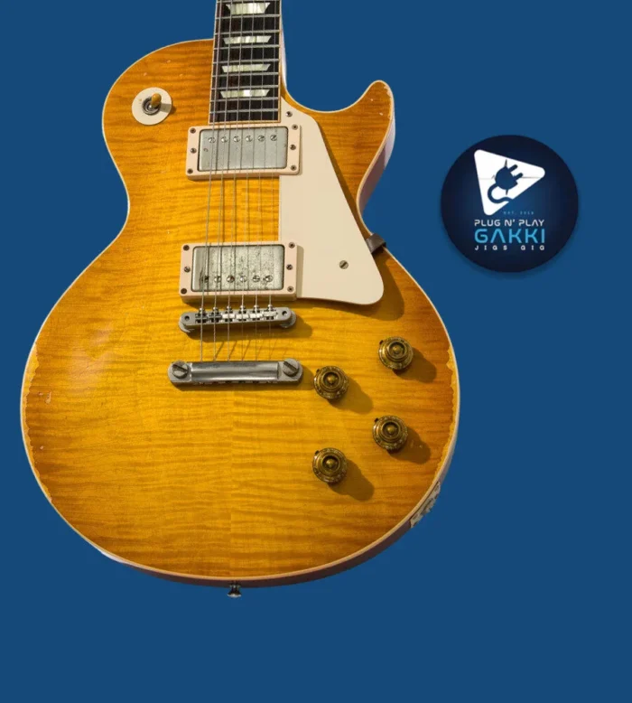 Gibson Custom Shop Hand Select 1P-Mahogany Historic Collection 1959 Les Paul Reissue Heavy Aged Double Dirty Lemon 2014 - Image 2