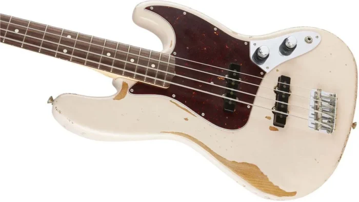 Fender Flea Jazz Bass Road Worn (Faded Shell Pink) - Image 6