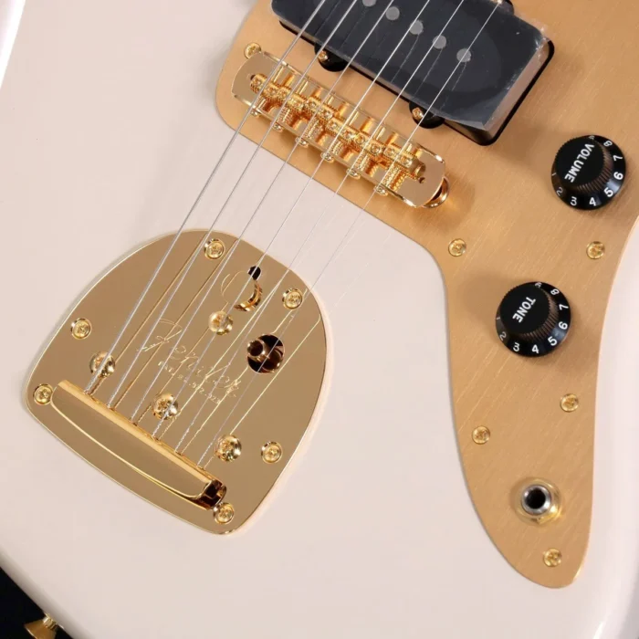 Fender Jazzmaster ISHIBASHI FSR MIJ Traditional 60S Alder Body Desert Sand Gold Hardware (White) - Image 11