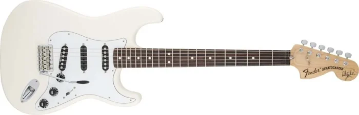 Fender Ritchie Blackmore Stratocaster Scalloped Rose Wood fretboard (Olympic White) - Image 3