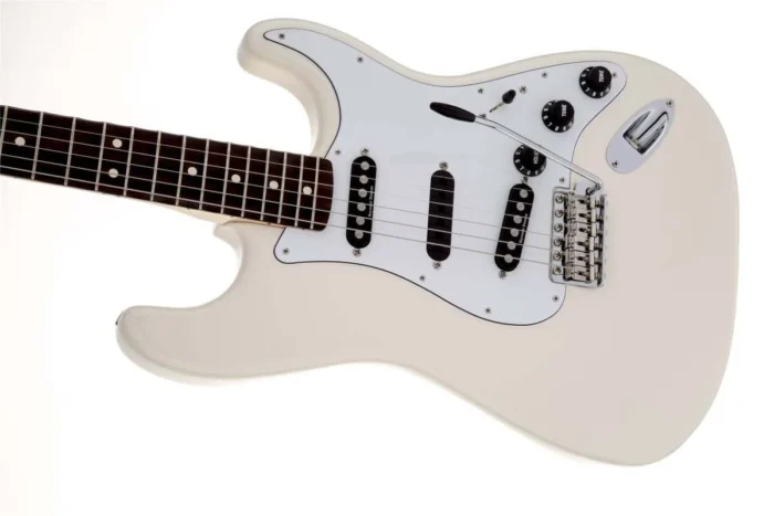 Fender Ritchie Blackmore Stratocaster Scalloped Rose Wood fretboard (Olympic White) - Image 7