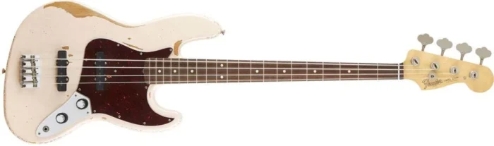 Fender Flea Jazz Bass Road Worn (Faded Shell Pink) - Image 2