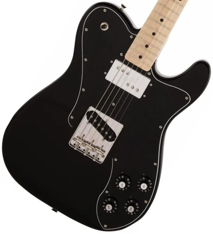 Fender Telecaster Made in Japan Traditional 70s Custom Maple Fingerboard (Black) with many freebies! - Image 1