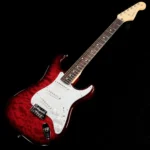 Fender Stratocaster FSR MIJ Hybrid II Rosewood (Transparent Red Burst) - Image 4