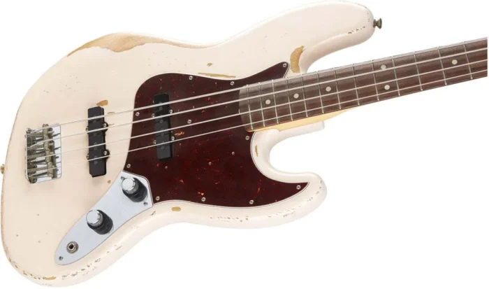 Fender Flea Jazz Bass Road Worn (Faded Shell Pink) - Image 5