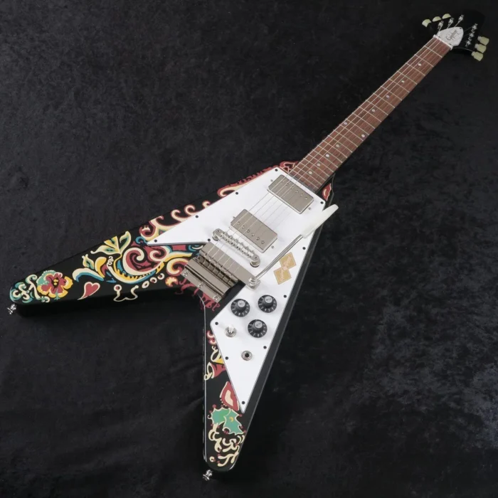 Epiphone Flying V Ebony by Gibson custom Jimi Hendrix (Love Drops) - Image 1