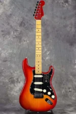 Fender American Ultra Luxe Stratocaster with Maple FB (Plasma Red Burst) - Image 4