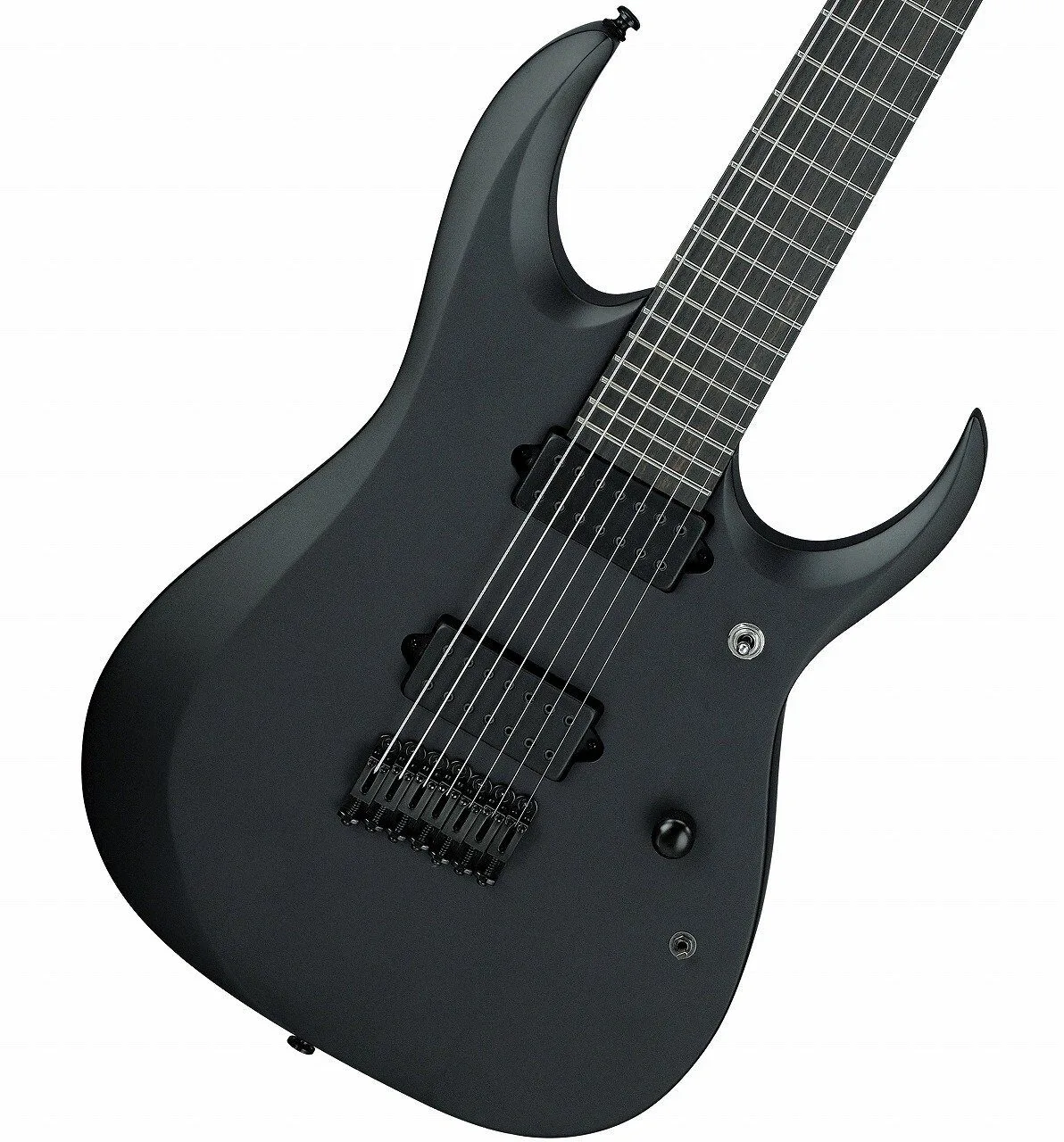 e6374abf2d391849d8e4926789144a5cbb213a Ibanez RGDRB71-BKF (Black Flat) 7-String Guitar, IRON LABEL Series - Image 1