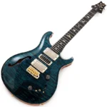 PRS Ikebe 50th Anniversary Wood Library Special Semi-Hollow (Teal) SN.0401649 - Image 3